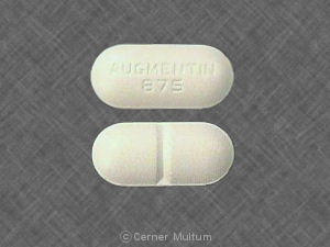 AUGMENTIN 875 Pill White Oval 22mm - Pill Identifier